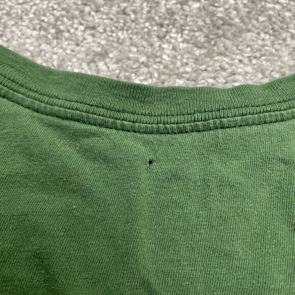 Nike Graphic T-Shirt Mens Large Green Crew Neck Short Sleeve Cotton Casual Tee - Picture 4 of 10